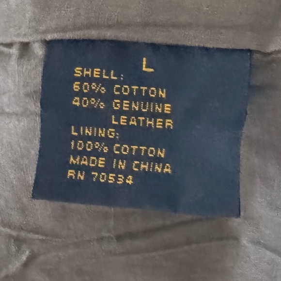 Loro Piana Storm System Jacket Mens Large Brown Cotton Leather Splatter Camo New - Picture 14 of 15